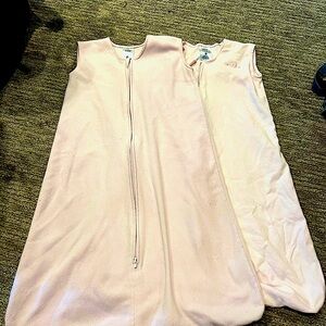 Halo Light Pink XL Sleepsack Bundle Cotton and Fleece